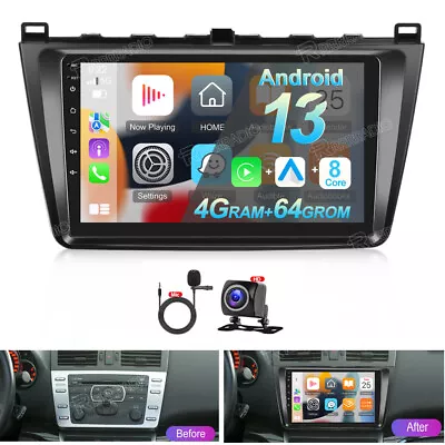 Apple Carplay For Mazda 6 2007-2012 Android 13 9 Car GPS Radio Stereo 4+64GB DSP • $164.99