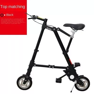 8  Folding Road Bicycle Ultralight Portable Pedal Black Light Mini Foldable • $239.99