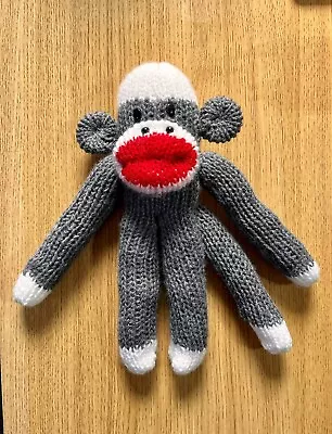 £3.50 • Buy New Handmade Grey Sock Monkey