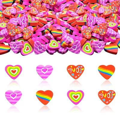 76 Pieces Valentine Erasers Heart Pencil Erasers Mini Erasers For Kids Bulk F... • $17.26