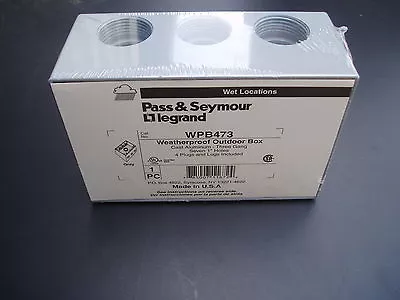 1 Pass And Seymour WPB473 Aluminum Weatherproof 3 Gang Outdoor Box - Gray • $6.24