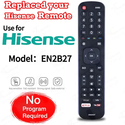 For HISENSE EN2B27 TV Remote Control OEM RC3394402/01 3139 238  Replacement New • $6.99
