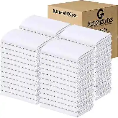 Pillow Case Standard Queen King Bulk Pack Polycotton T200 Hotel School Hospital • $195.99