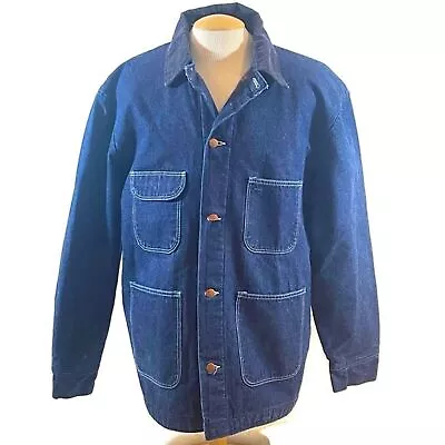 Big Ben 90’s Vintage Blue Denim Chore Trucker Coat • $55