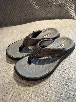 £15 • Buy Sketchers Mens Relaxed Fit Memory Foam Toe Post Sandals Size 10