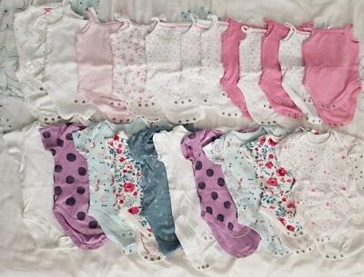 £6 • Buy Baby Girls Clothes Bundle Age 6-9 Months X22 Pieces Bodysuit Vests