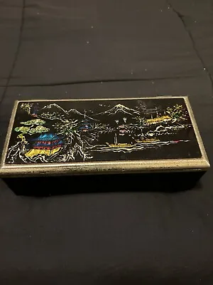 Vintage Working Musical Japanese Retro Style Jewellery Box • $35