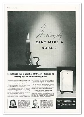 Print Ad Servel Electrolux Gas Refrigerator Vintage 1937 Full-Page Advertisement • $12.30