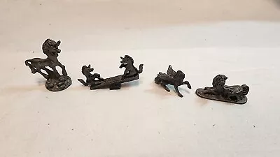 Vintage Pewter Figurines Unicorns Pegasus Baby Unicorn Lot Of 4   B • $10