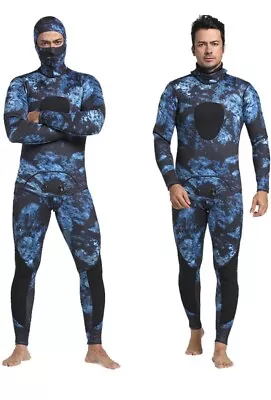 Wetsuit Men 5mm Neoprene Spearfishing Scuba Diving Suit Camouflage 2pieces 2XL • $129.99