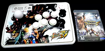 Sony PS3 MadCatz Street Fighter IV Arcade Fight Stick + Virtua Fighter 5 Game • $59