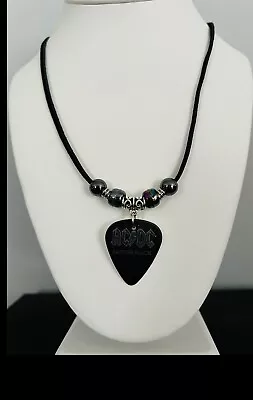 AC/DC Back In Black Guitar Pick Necklace • $26.99