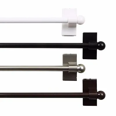 Magnetic Curtain Rod  Choose From 4 Colors And 1 Sizes (17-30 Inch) - 2 Pcs • $28