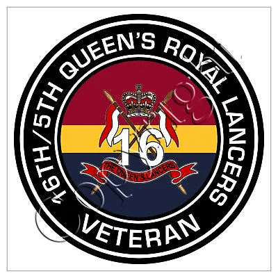 16th 5th Queens Royal Lancers Classic Regimental Veterans Sticker • £2.99
