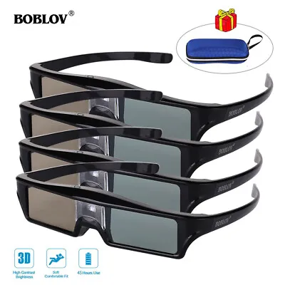 £55.19 • Buy BOBLOV 4pcs Rechargeable DLP-Link Active Shutter 3D Glasses For Acer Optoma Sony