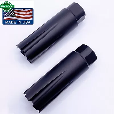 2 Pack Muzzle Brake 1/2x28 Thread For .22/223/5.56 Aluminum Ultra Lightweight • $39.99