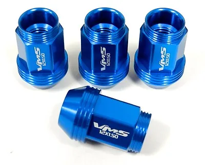 20pc 36mm 1.40  Standard Length Aluminum Lug Nuts Blue Corvette C4 C5 C6 • $59.95