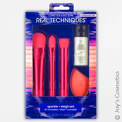 1 REAL TECHNIQUES Sparkle + Sleigh Makeup Brush & Sponge Set  RT-0015  Joy's • $35.74