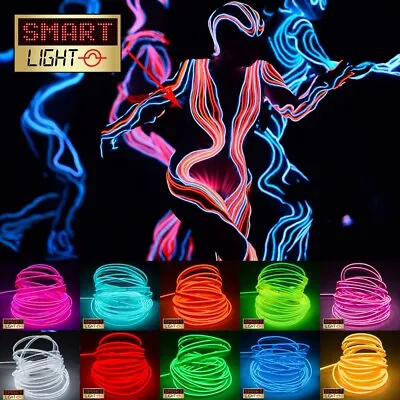 £4.99 • Buy Sewable EL Wire Neon LED Glow Tube/String - Cosplay Halloween XMAS Party Costume