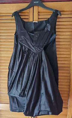 MIU MIU Beautiful Black Silk Structured Dress Size IT 42 UK 10 • £90