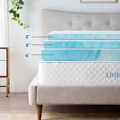 Linenspa 2 3 4 Inch Soft Plush Swirl Gel Memory Foam Topper - Full Queen King • $61.99