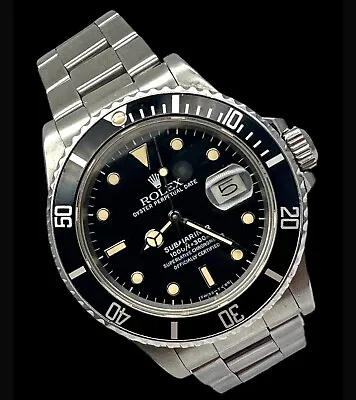 Rolex Submariner Date 16800 40mm Black Dial With Box 7.5  Size  • $7995.91