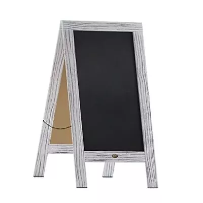 Rustic Vintage Wooden Whitewashed Magnetic A-Frame Chalkboard/Sidewalk  • $102.77