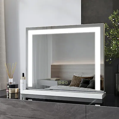 Large Hollywood Make Up Mirror Stand Vanity LED Light Dressing Table Bedroom NEW • £58.99