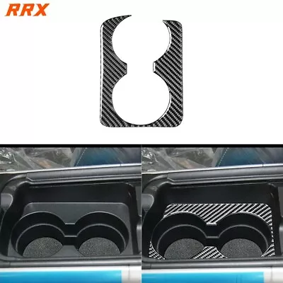 Real Carbon Fiber Armrest Water Cup Holder Panel Cover Trim For Mazda RX-8 04-08 • $12.68