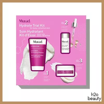 Murad Hydrate Trial Kit For Dewy Refreshed Skin 3 Steps (Travel Size) *New* • $22.48