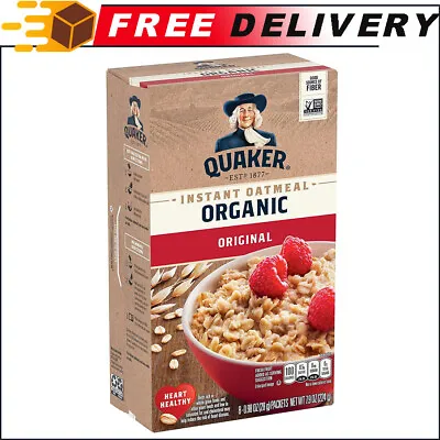 Quaker Instant Oatmeal Organic Regular Non-GMO Verified 7.9 Oz • $26.91