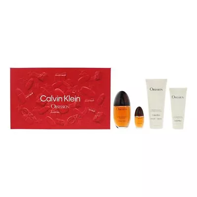 Calvin Klein Obsession Eau De Parfum 100ml 4 Piece Gift Set For Her • £49.95