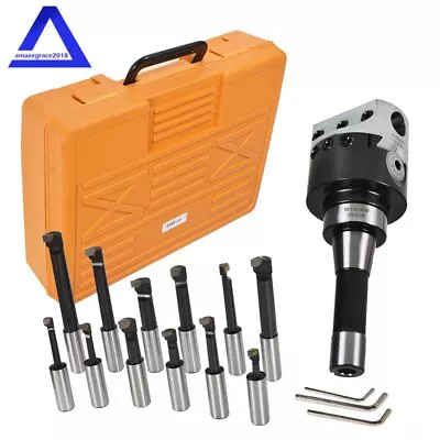 12 Pcs With R8 Shank Set 3/4  Carbide Boring Bars 3'' Precision Boring Head • $81.95