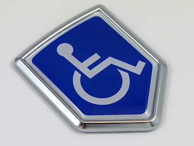 Handicapped  Decal Car Chrome Emblem Sticker Badge Sign Crest Bike Auto • $8.99