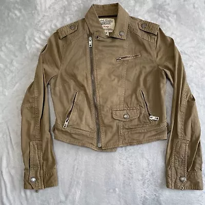 Cropped Jacket Womens Medium Brown California Dream WHO.A.U Vintage* • $14.89