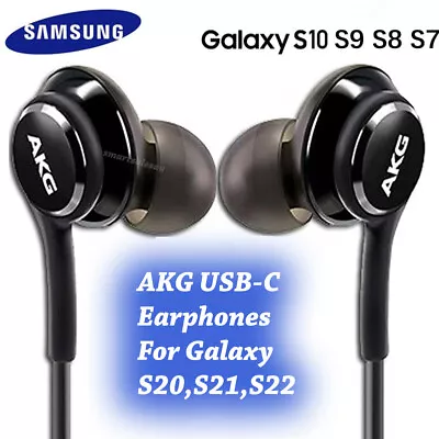 SAMSUNG AKG Type-C USB C Earphones S10+ Note 9 S20 Ultra S21 FE S22 Plus Earbuds • $19.95