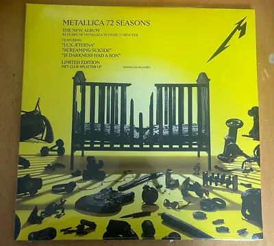 £250 • Buy Metallica 72 Seasons Vinyl Yellow Black Splatter MET Club Limited LP Sealed