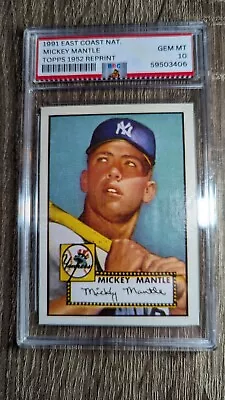 Grade 10!! - Mickey Mantle - Topps 1952 Rookie Card In 1991 • $21.44