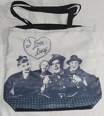 I Love Lucy Tote Bag Black And White Double Sided Print Large Beach Bag Satchel • $7.29