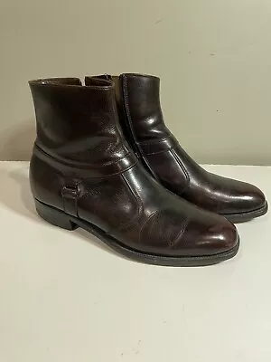 Beautiful Vintage Chukka Reddish Brown Leather Mens Ankle Boots Size 10 • $65