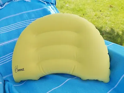 Inflatable Portable Travel Pillow For Beach Pool Camping Picnic Sun Lounger • £9.99