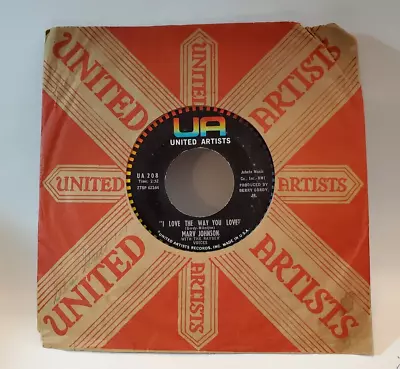 Marv Johnson I LOVE THE WAY YOU LOVE (SOUL 45) #208 PLAYS VG+ TO VG++ • $9.99