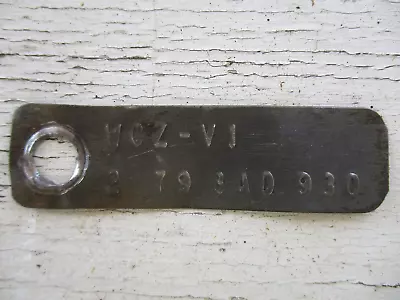 Used 1968 Mustang Cougar Original 8  Rear End Axle Id Tag Wcz-v1 2:79 8ao 930 • $39.95