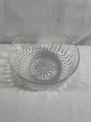 Vintage ARCOROC FRANCE Crystal Starburst LARGE Serving Salad Bowl 7.75” #344 • $9.50