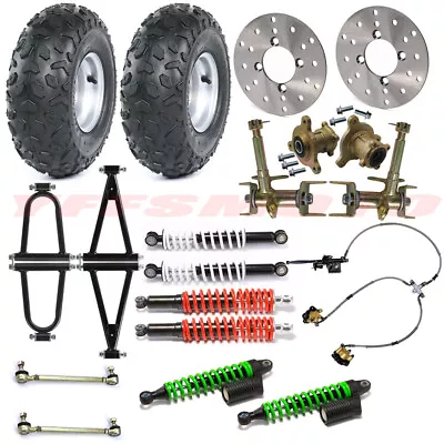 Front Shock Suspension Swingarm Wheel Hub Tire Kit For 4 Wheeler ATV UTV Quad US • $39.89