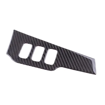Carbon Black Headlight Switch Cover Frame Fit For Mitsubishi Lancer Evo 2008-14 • £11.29