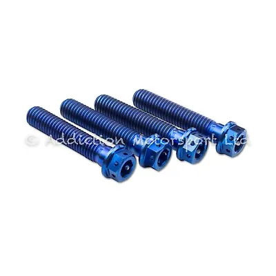 4x Blue Titanium Front Fork Pinch Screws Bolt M8x40mm For Kawasaki ZX6R 2005 • £27.49