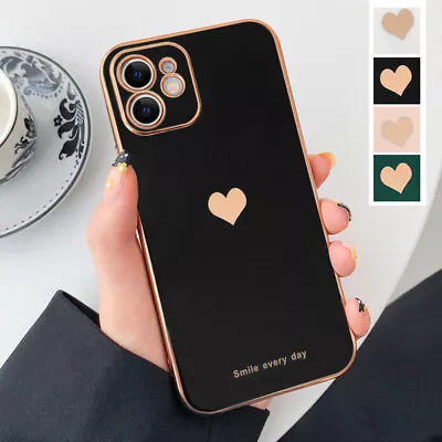 Girls Cute Heart Shockproof Case Cover Bumper For IPhone 12 11 13 Pro Max XR 8 7 • $8.79