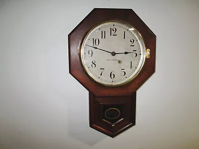 Fully Restored Seth Thomas Time Only 10 Inch Drop Octagon Clock • $563.53