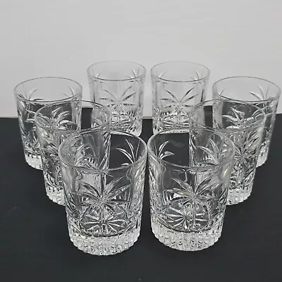 8 Godinger Shannon Crystal South Beach Palm Old Fashioned Glasses South Beach • $80